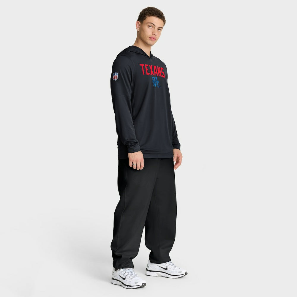 Houston Texans Sideline Pass Accuracy Dri-FIT Long Sleeve Hoodie T-Shirt  - Blue online