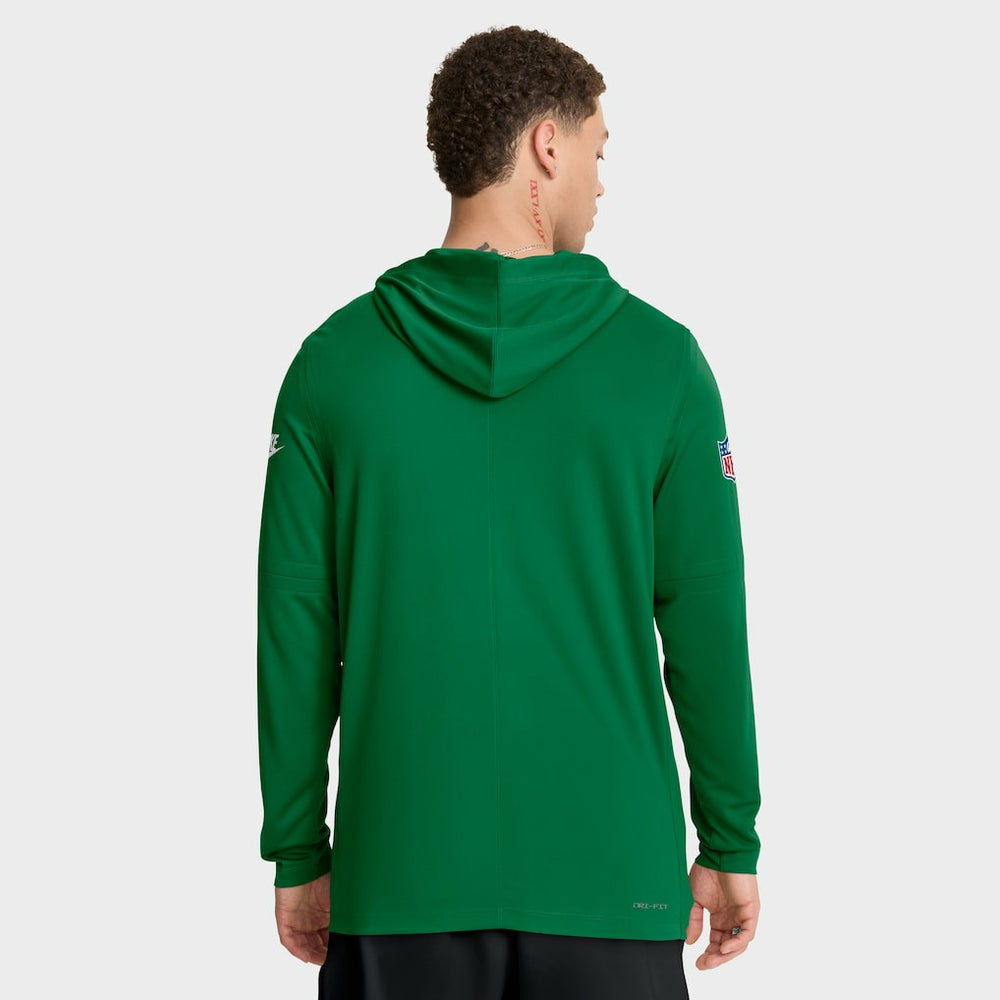 Philadelphia Eagles Sideline Pass Accuracy Dri-FIT Long Sleeve Hoodie T-Shirt  - Kelly Green for sale