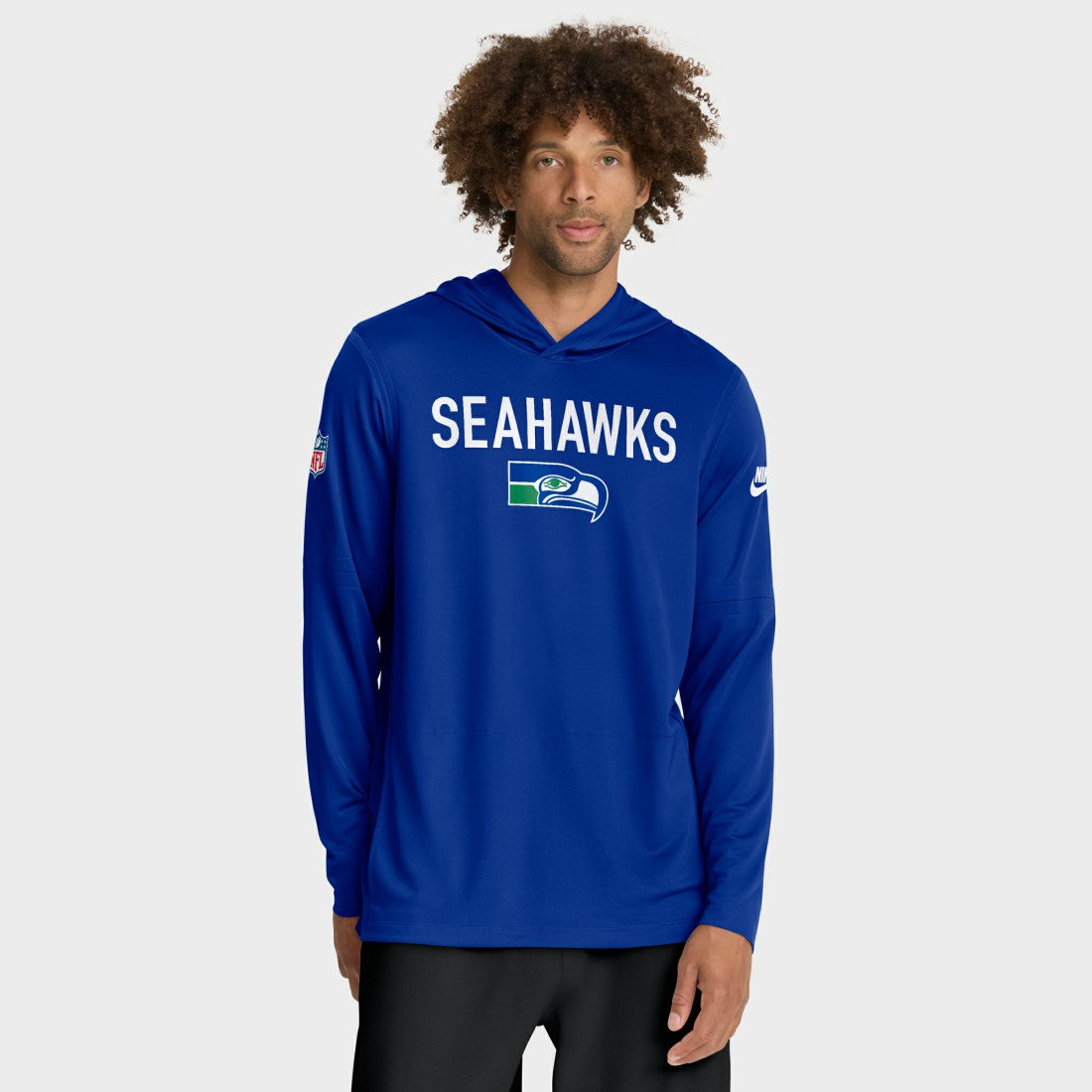 Seattle Seahawks Sideline Pass Accuracy Dri-FIT Long Sleeve Hoodie T-Shirt - Royal cheap