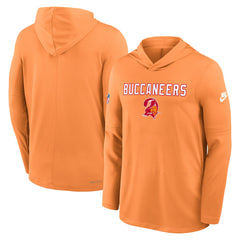 Tampa Bay Buccaneers Sideline Pass Accuracy Dri-FIT Long Sleeve Hoodie T-Shirt - Orange discount