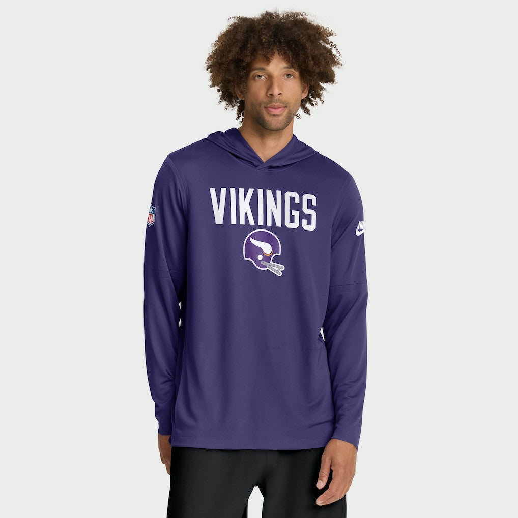 Minnesota Vikings Sideline Pass Accuracy Dri-FIT Long Sleeve Hoodie T-Shirt - Purple outlet