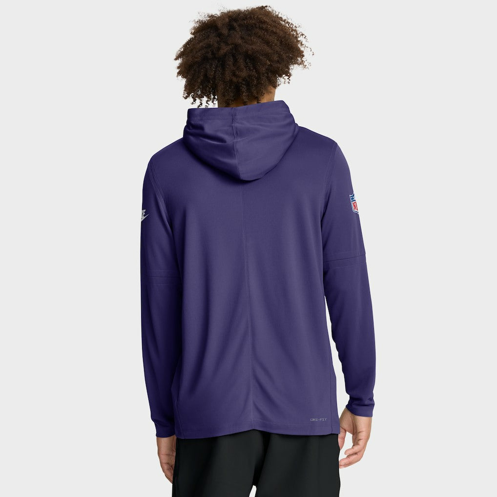 Minnesota Vikings Sideline Pass Accuracy Dri-FIT Long Sleeve Hoodie T-Shirt - Purple outlet