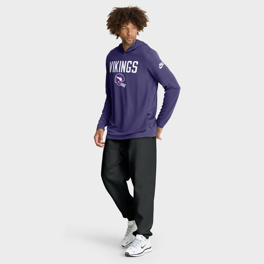 Minnesota Vikings Sideline Pass Accuracy Dri-FIT Long Sleeve Hoodie T-Shirt - Purple outlet