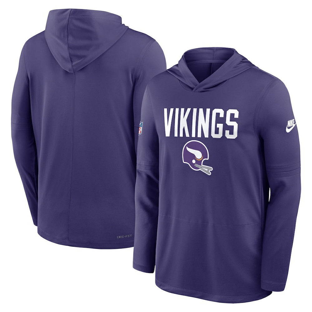 Minnesota Vikings Sideline Pass Accuracy Dri-FIT Long Sleeve Hoodie T-Shirt - Purple outlet