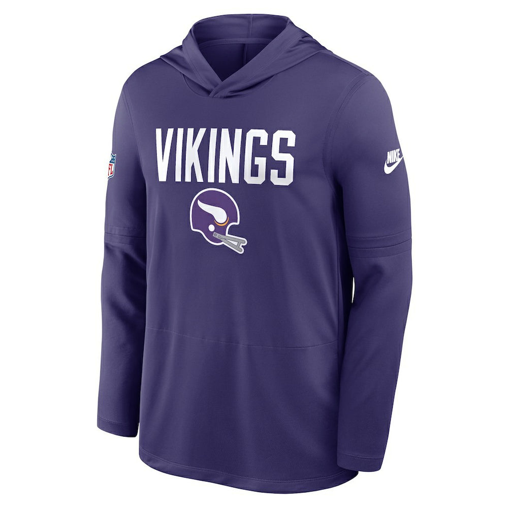Minnesota Vikings Sideline Pass Accuracy Dri-FIT Long Sleeve Hoodie T-Shirt - Purple outlet