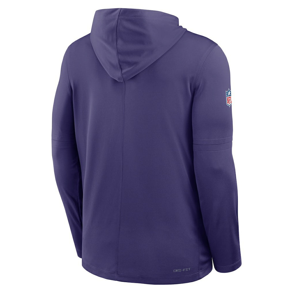 Minnesota Vikings Sideline Pass Accuracy Dri-FIT Long Sleeve Hoodie T-Shirt - Purple outlet