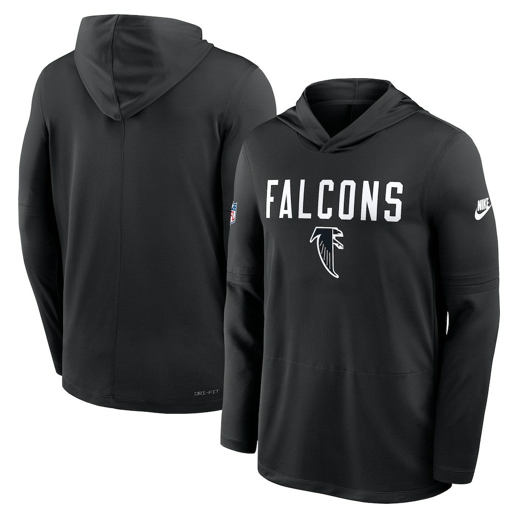 Atlanta Falcons Sideline Pass Accuracy Dri-FIT Long Sleeve Hoodie T-Shirt - Black online
