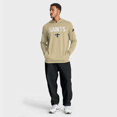 New Orleans Saints Sideline Pass Accuracy Dri-FIT Long Sleeve Hoodie T-Shirt - Gold outlet