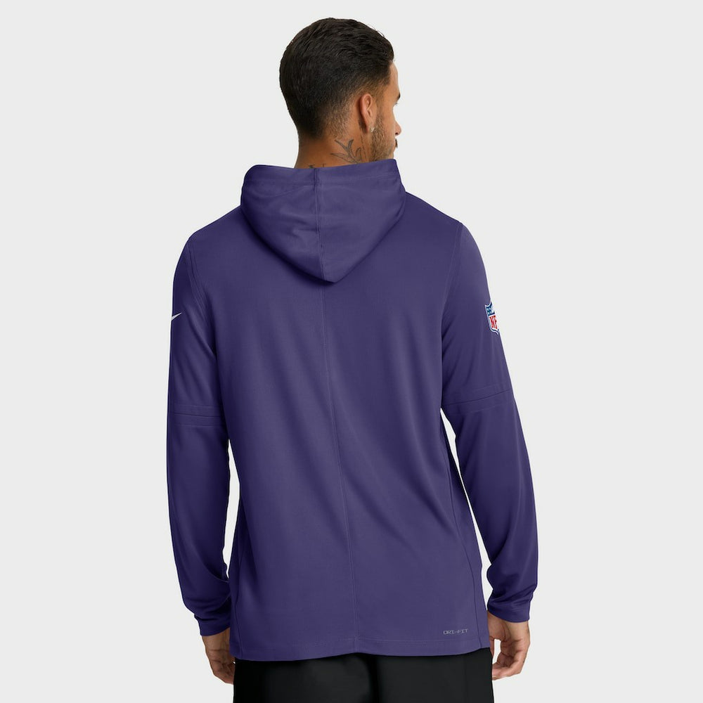 Baltimore Ravens Sideline Pure Fury Performance Long Sleeve Hoodie T-Shirt - Purple outlet