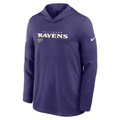 Baltimore Ravens Sideline Pure Fury Performance Long Sleeve Hoodie T-Shirt - Purple outlet