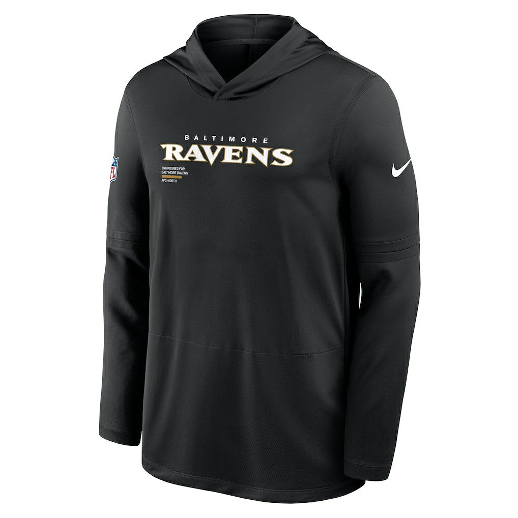 Baltimore Ravens Sideline Pure Fury Performance Long Sleeve Hoodie T-Shirt - Black online