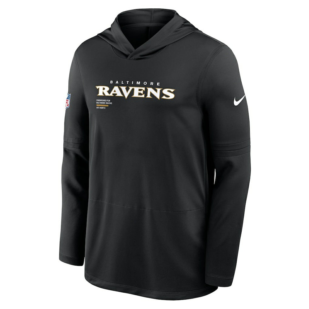 Baltimore Ravens Sideline Pure Fury Performance Long Sleeve Hoodie T-Shirt - Black online