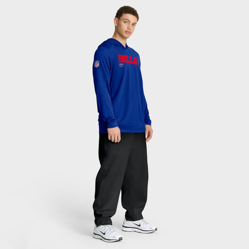 Buffalo Bills Sideline Pure Fury Performance Long Sleeve Hoodie T-Shirt - Royal sale