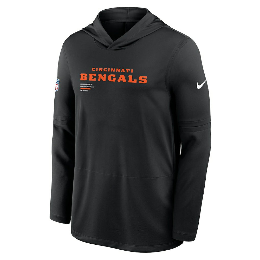 Cincinnati Bengals Sideline Pure Fury Performance Long Sleeve Hoodie T-Shirt - Black sale
