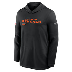 Cincinnati Bengals Sideline Pure Fury Performance Long Sleeve Hoodie T-Shirt - Black sale