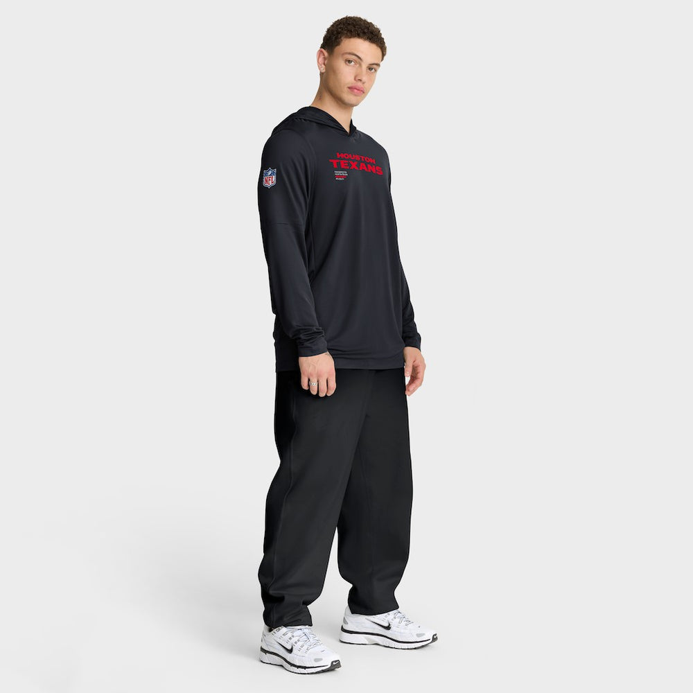 Houston Texans Sideline Pure Fury Performance Long Sleeve Hoodie T-Shirt - Navy online