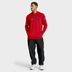 Houston Texans Sideline Pure Fury Performance Long Sleeve Hoodie T-Shirt - Red discount
