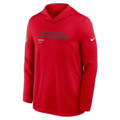 Houston Texans Sideline Pure Fury Performance Long Sleeve Hoodie T-Shirt - Red discount