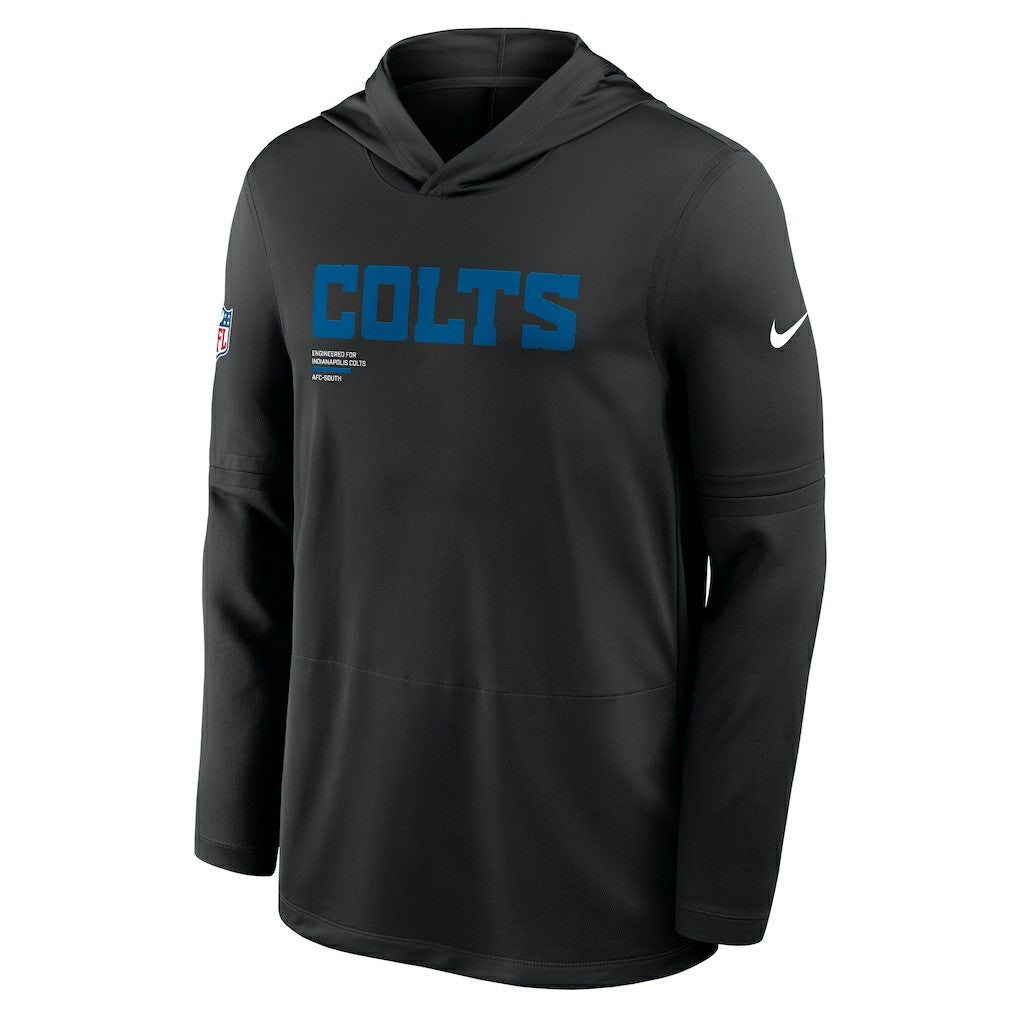 Indianapolis Colts Sideline Pure Fury Performance Long Sleeve Hoodie T-Shirt - Black cheap