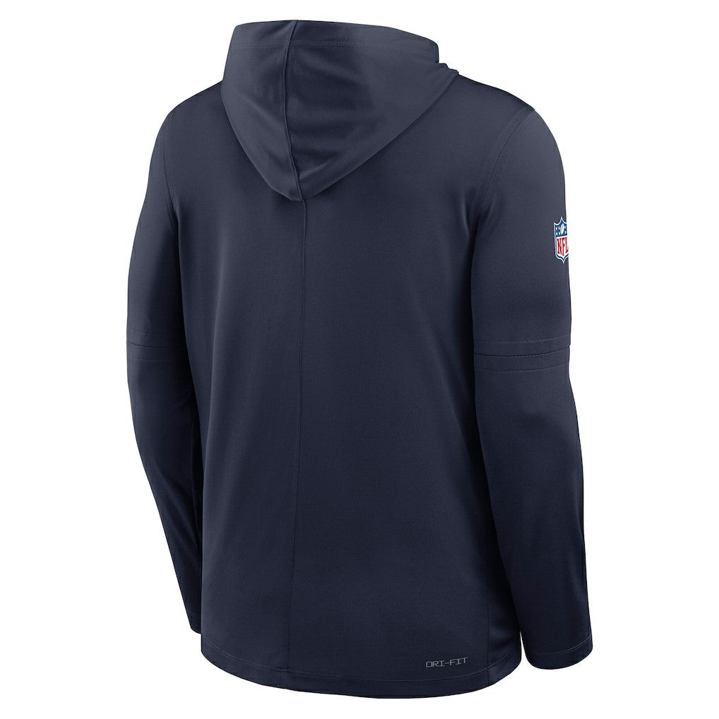 Dallas Cowboys Sideline Pure Fury Performance Long Sleeve Hoodie T-Shirt - Navy discount