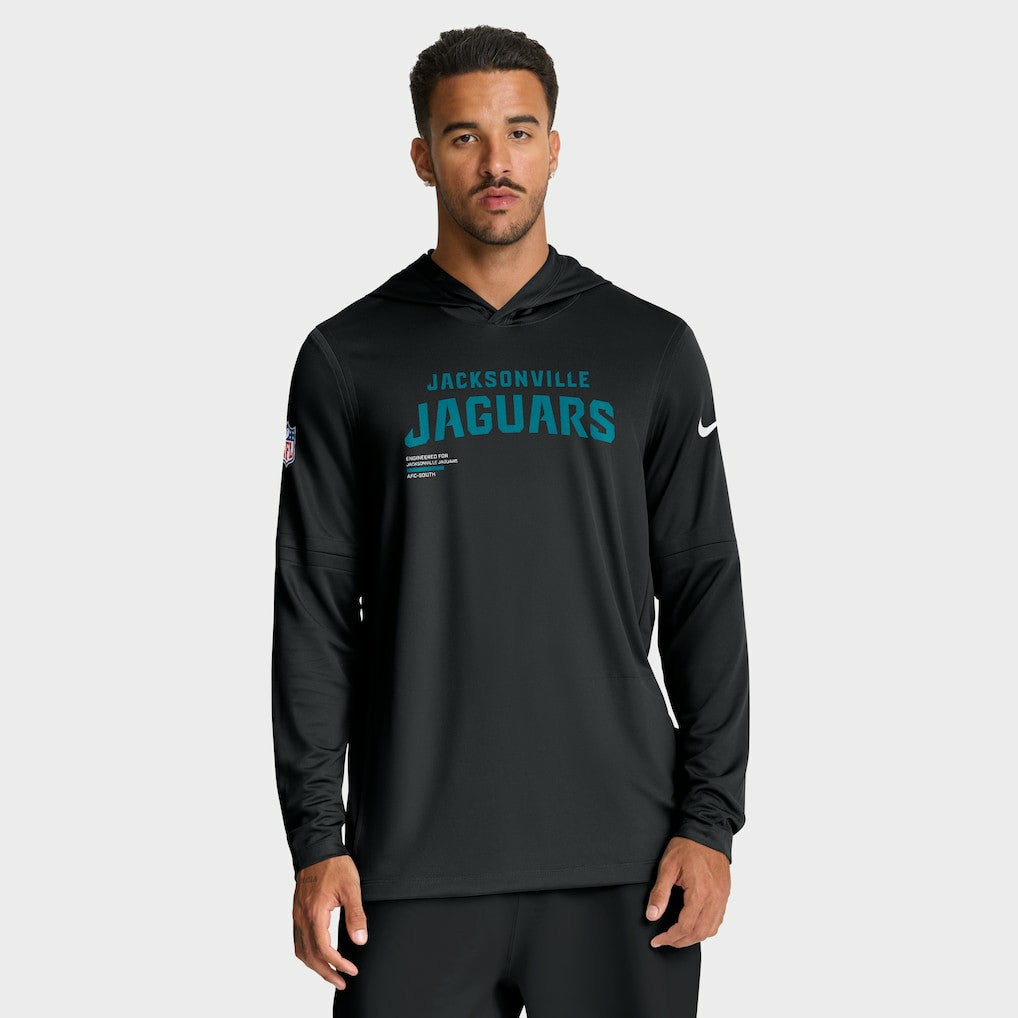 Jacksonville Jaguars Sideline Pure Fury Performance Long Sleeve Hoodie T-Shirt - Black outlet