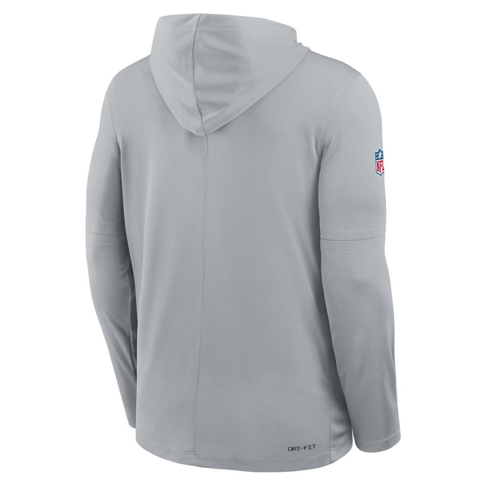 Detroit Lions Sideline Pure Fury Performance Long Sleeve Hoodie T-Shirt - Gray sale