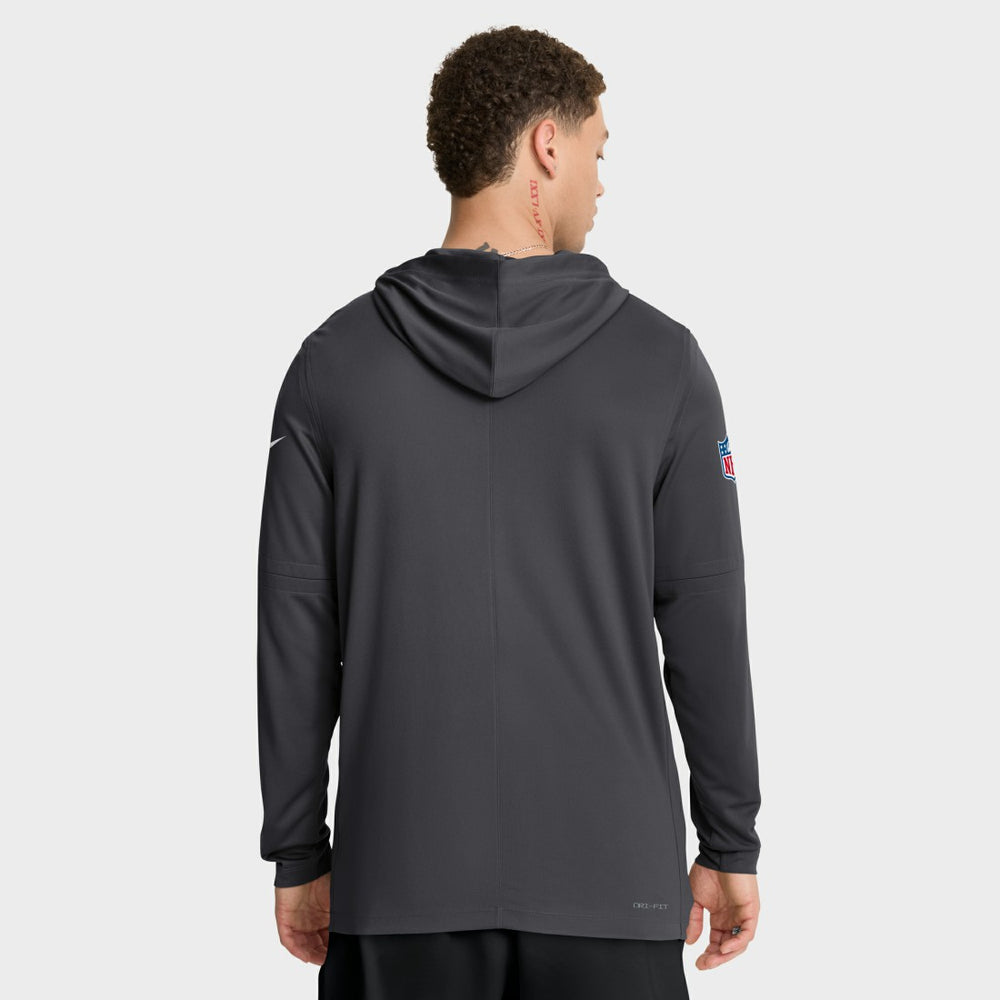 Green Bay Packers Sideline Pure Fury Performance Long Sleeve Hoodie T-Shirt - Anthracite for sale