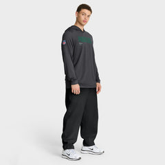 Green Bay Packers Sideline Pure Fury Performance Long Sleeve Hoodie T-Shirt - Anthracite for sale