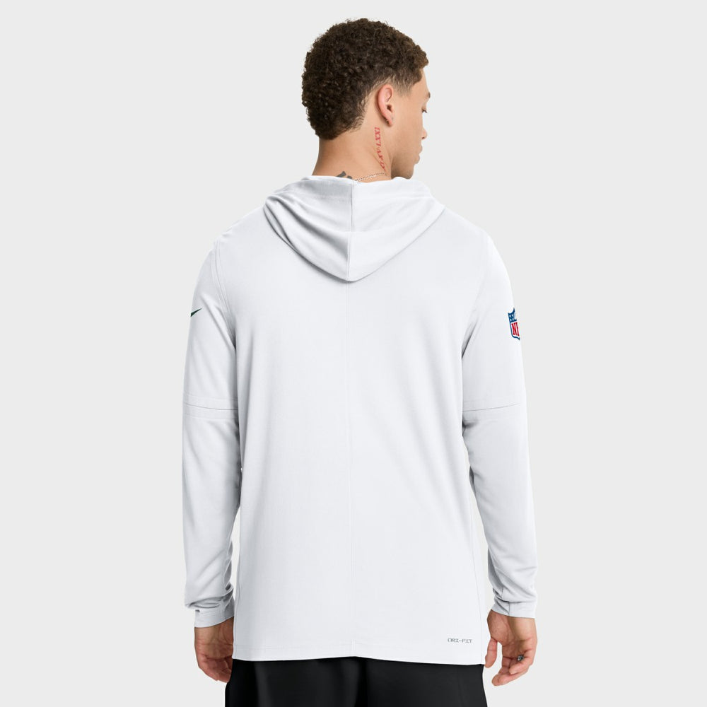 Green Bay Packers Sideline Pure Fury Performance Long Sleeve Hoodie T-Shirt - White on sale