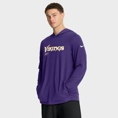 Minnesota Vikings Sideline Pure Fury Performance Long Sleeve Hoodie T-Shirt - Purple sale