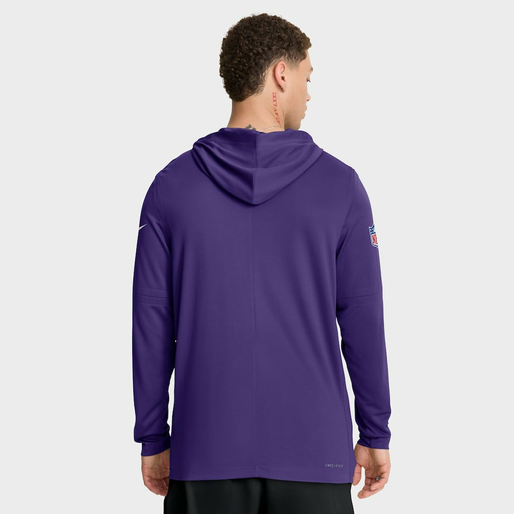 Minnesota Vikings Sideline Pure Fury Performance Long Sleeve Hoodie T-Shirt - Purple sale