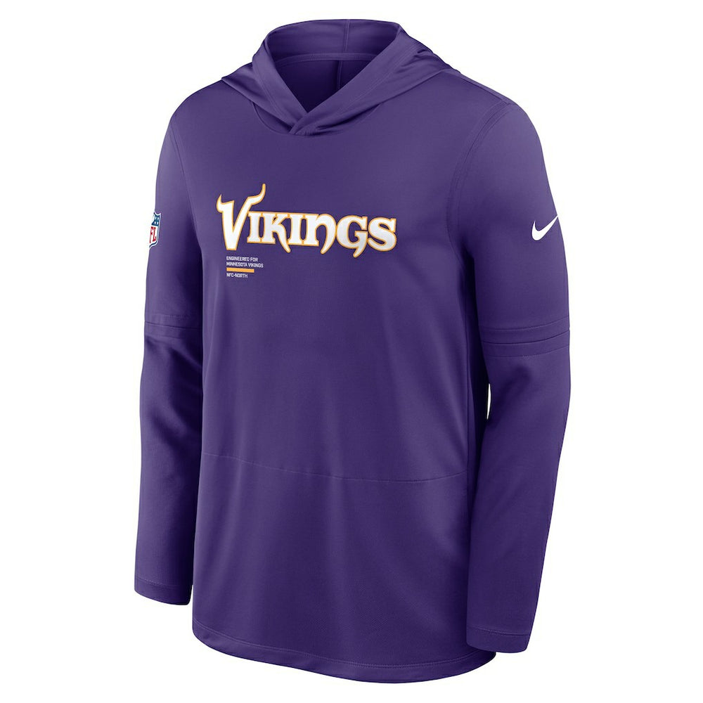 Minnesota Vikings Sideline Pure Fury Performance Long Sleeve Hoodie T-Shirt - Purple sale