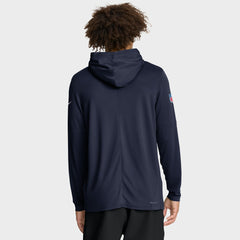 Denver Broncos Sideline Pure Fury Performance Long Sleeve Hoodie T-Shirt - Navy online