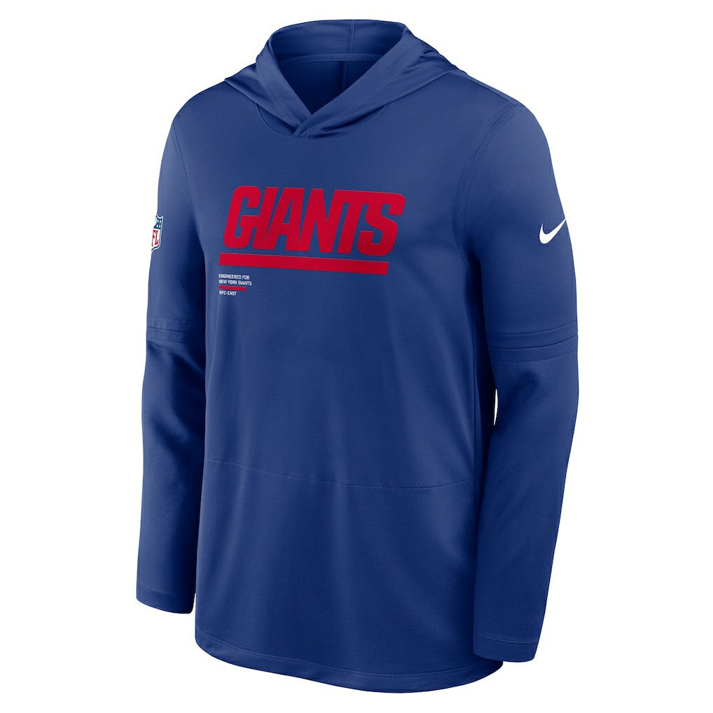New York Giants Sideline Pure Fury Performance Long Sleeve Hoodie T-Shirt - Royal for sale