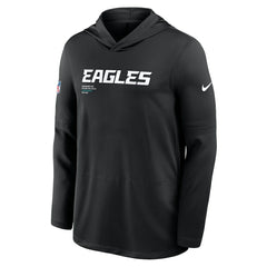 Philadelphia Eagles Sideline Pure Fury Performance Long Sleeve Hoodie T-Shirt - Black discount
