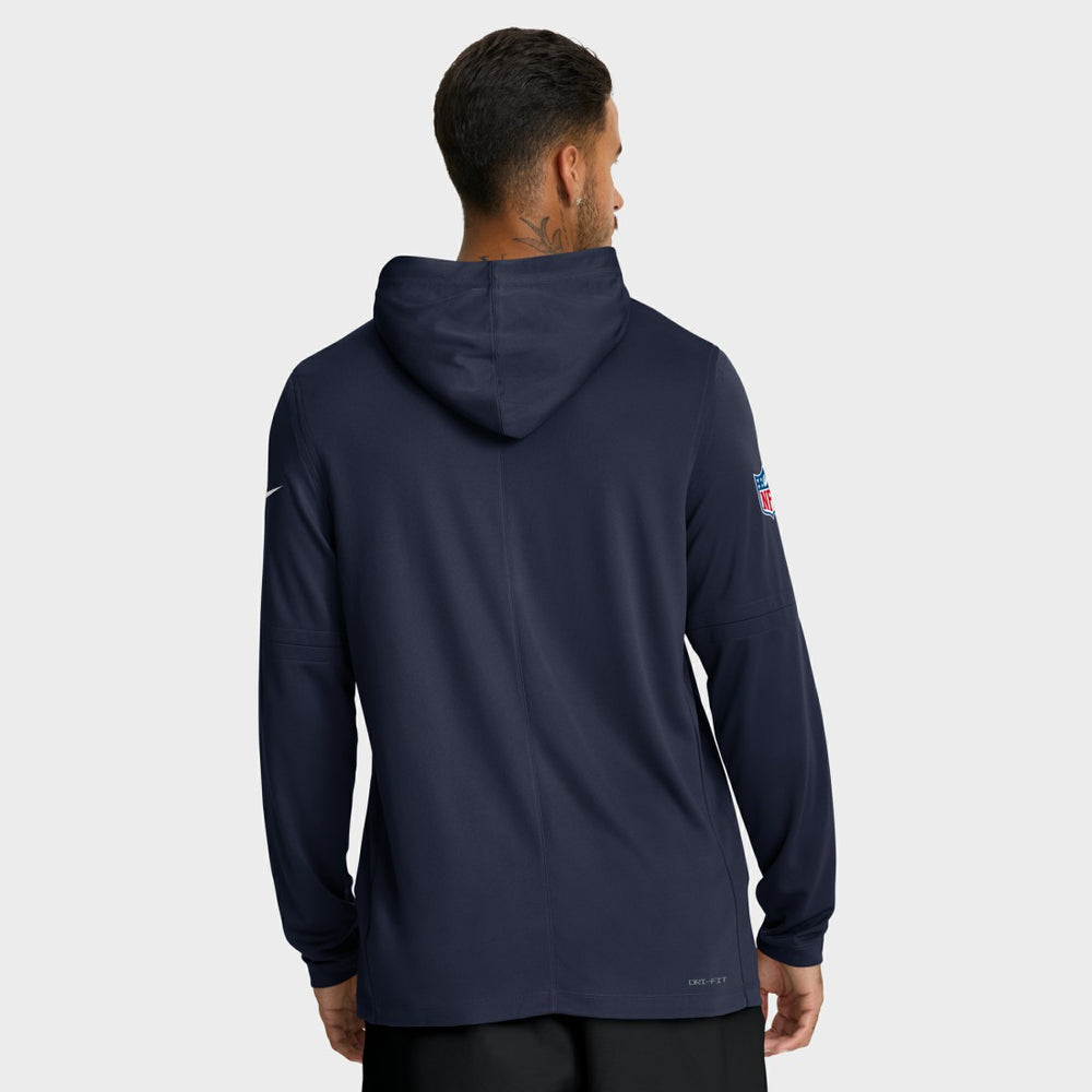 Seattle Seahawks Sideline Pure Fury Performance Long Sleeve Hoodie T-Shirt - College Navy cheap