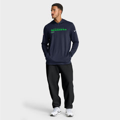 Seattle Seahawks Sideline Pure Fury Performance Long Sleeve Hoodie T-Shirt - College Navy cheap