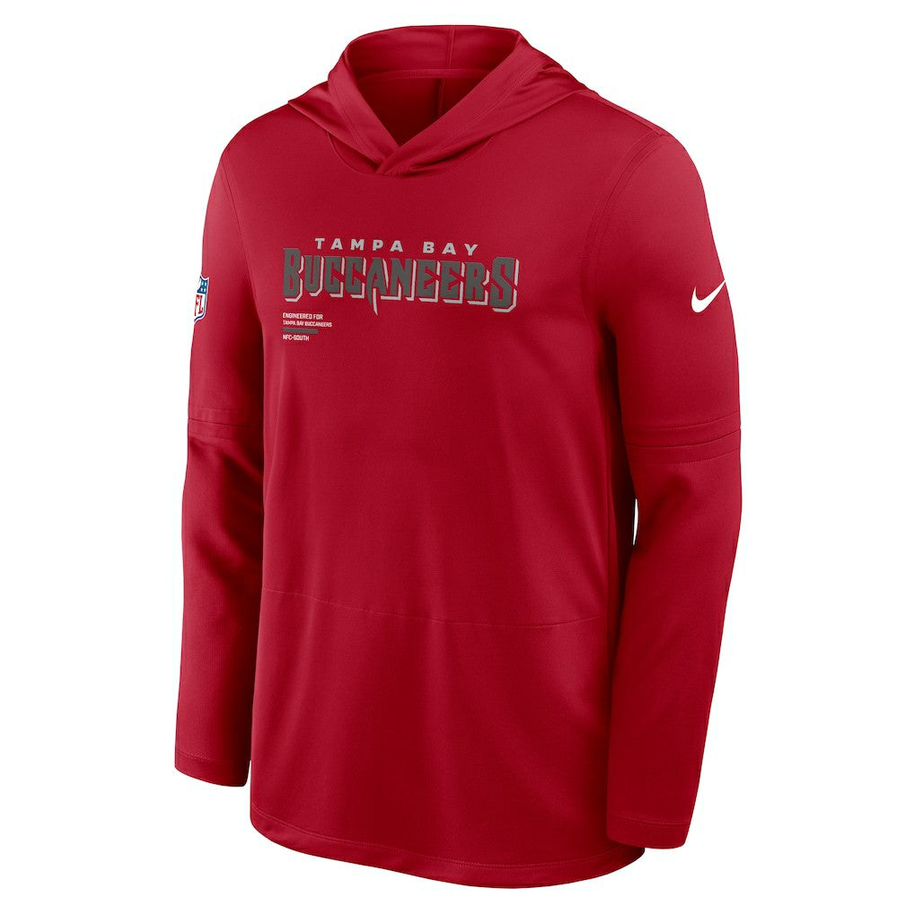 Tampa Bay Buccaneers Sideline Pure Fury Performance Long Sleeve Hoodie T-Shirt - Red for sale