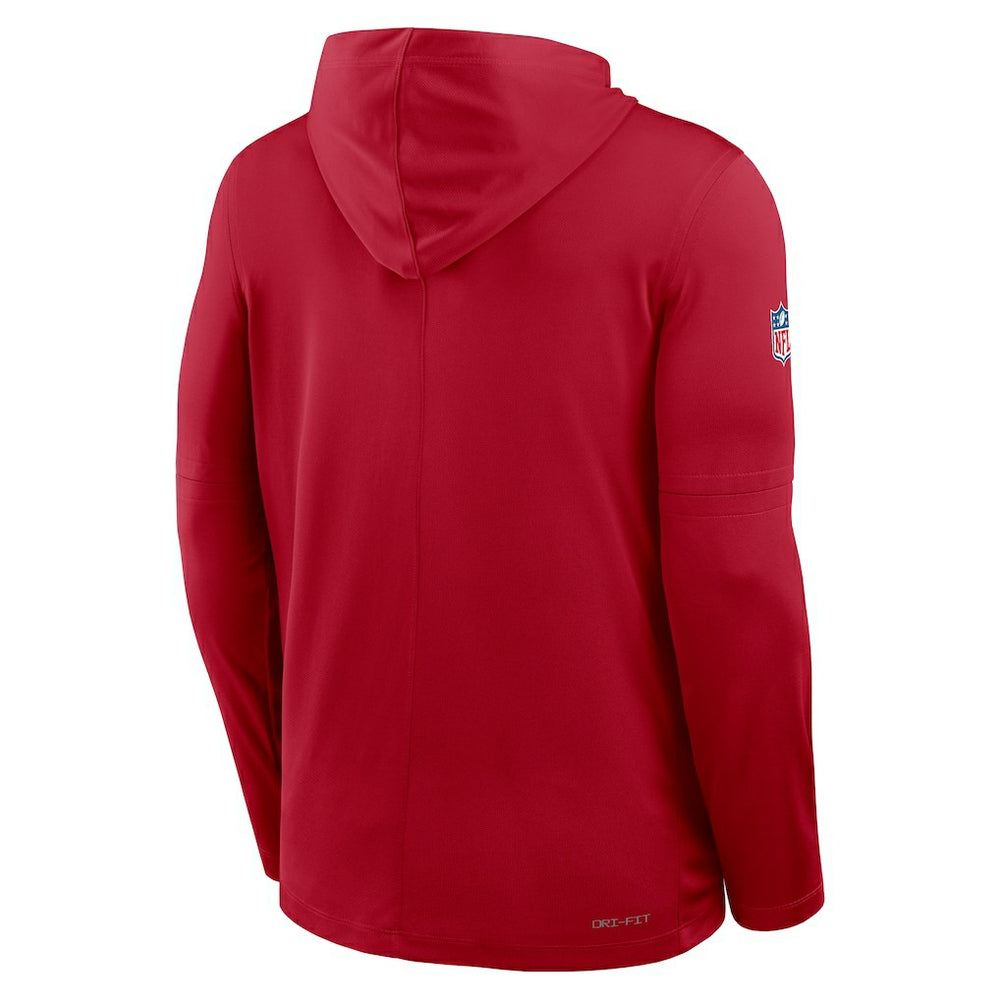 Tampa Bay Buccaneers Sideline Pure Fury Performance Long Sleeve Hoodie T-Shirt - Red for sale