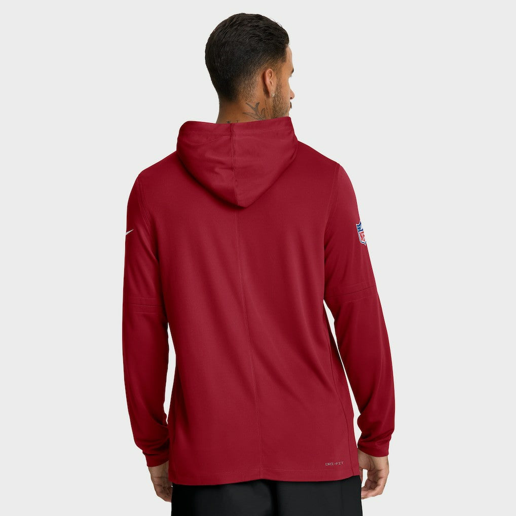 Arizona Cardinals Sideline Pure Fury Performance Long Sleeve Hoodie T-Shirt - Cardinal sale