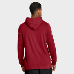 Arizona Cardinals Sideline Pure Fury Performance Long Sleeve Hoodie T-Shirt - Cardinal sale
