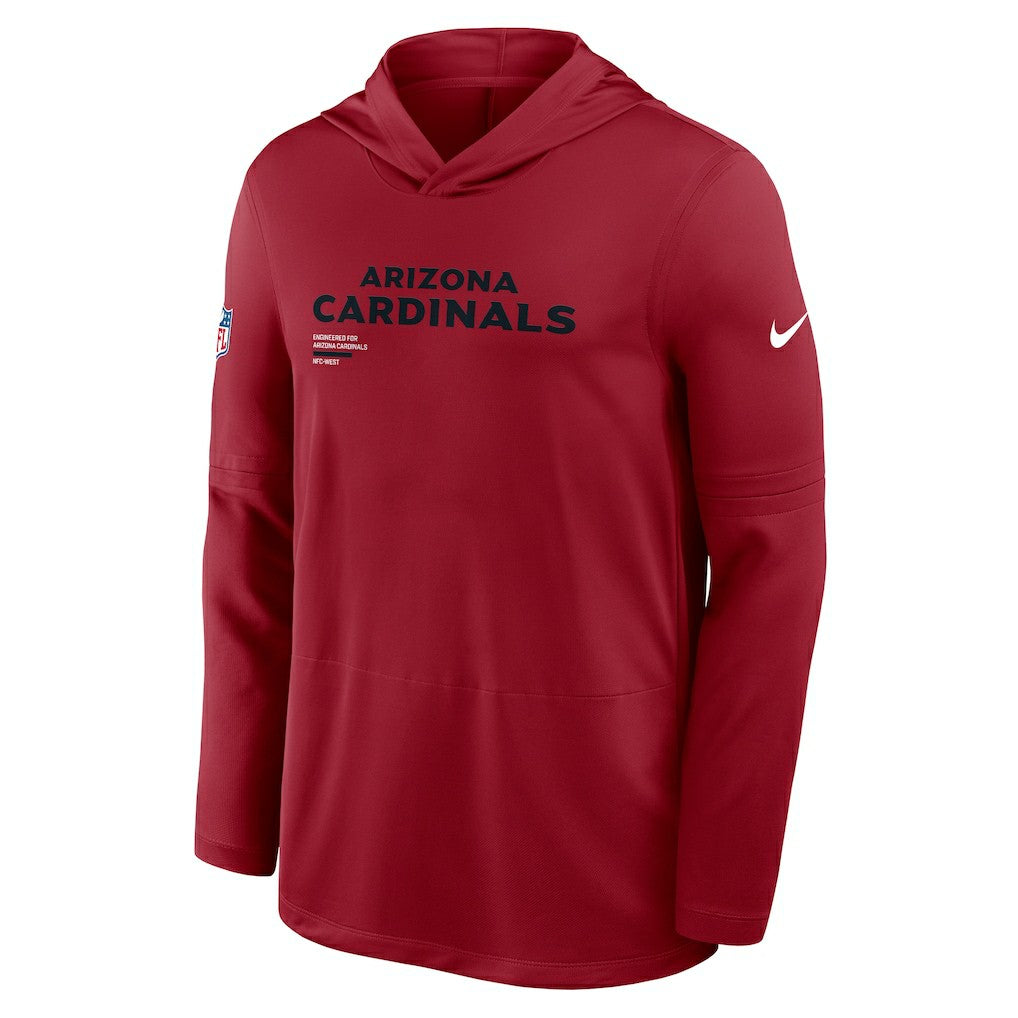 Arizona Cardinals Sideline Pure Fury Performance Long Sleeve Hoodie T-Shirt - Cardinal sale