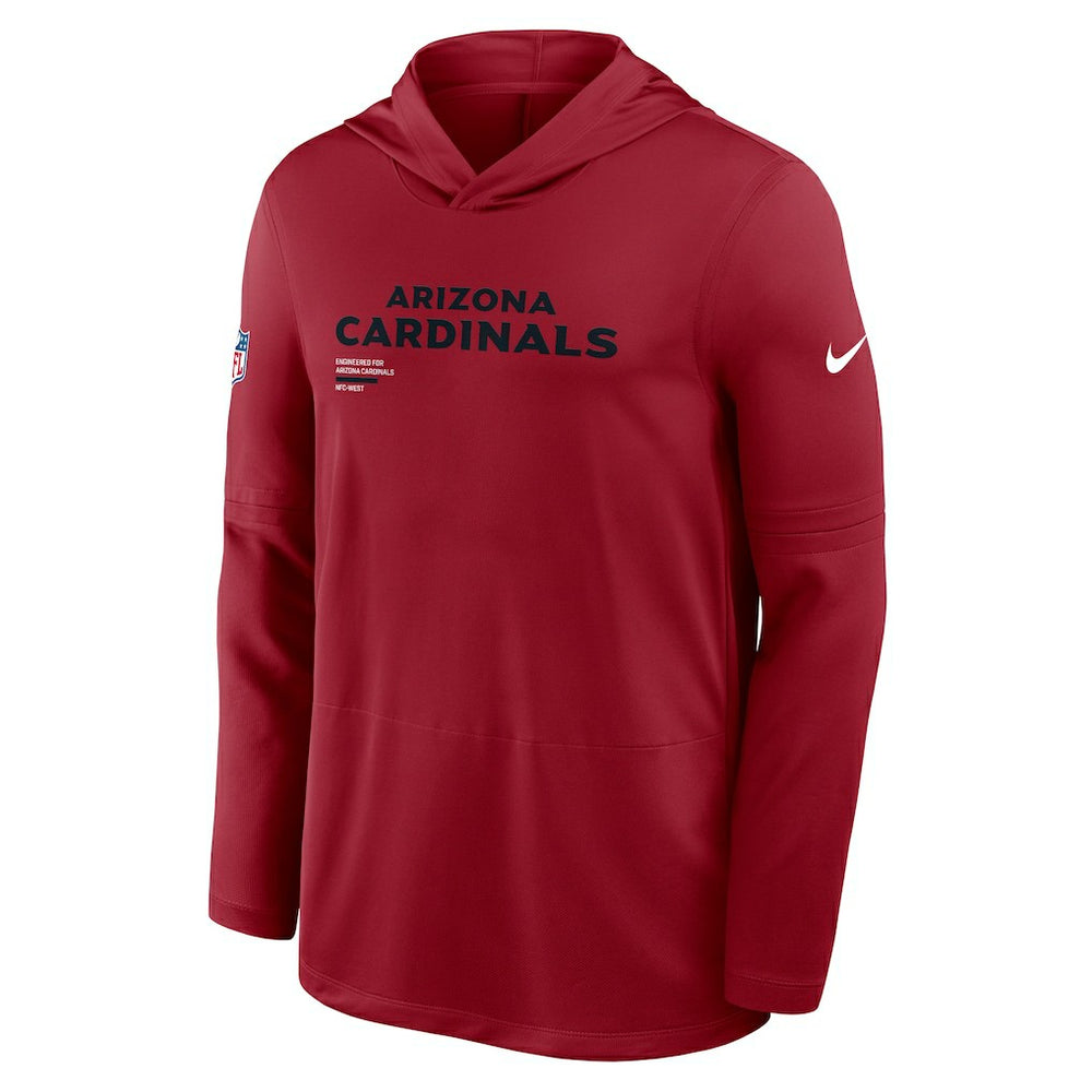 Arizona Cardinals Sideline Pure Fury Performance Long Sleeve Hoodie T-Shirt - Cardinal sale