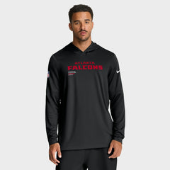 Atlanta Falcons Sideline Pure Fury Performance Long Sleeve Hoodie T-Shirt - Black cheap