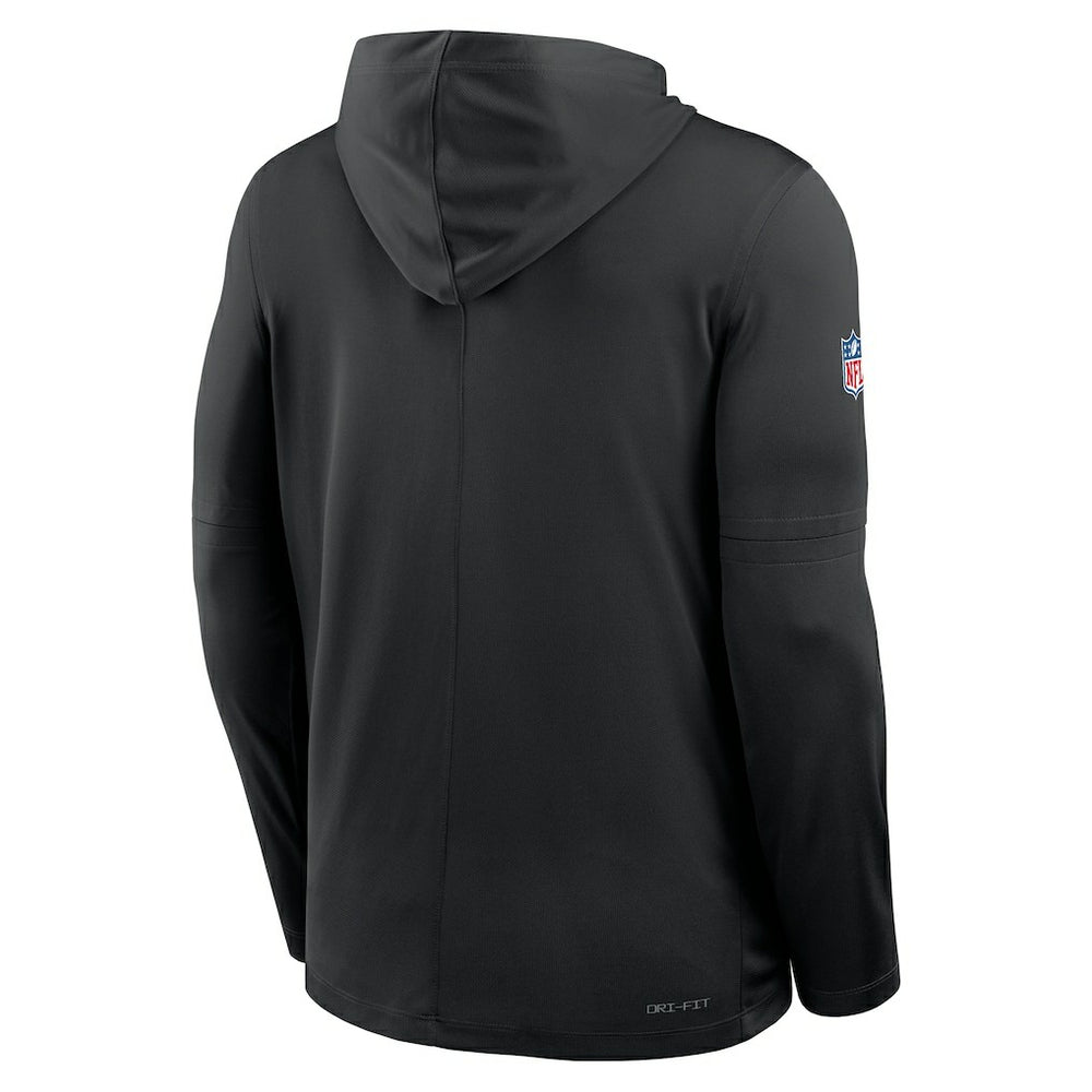 Atlanta Falcons Sideline Pure Fury Performance Long Sleeve Hoodie T-Shirt - Black cheap