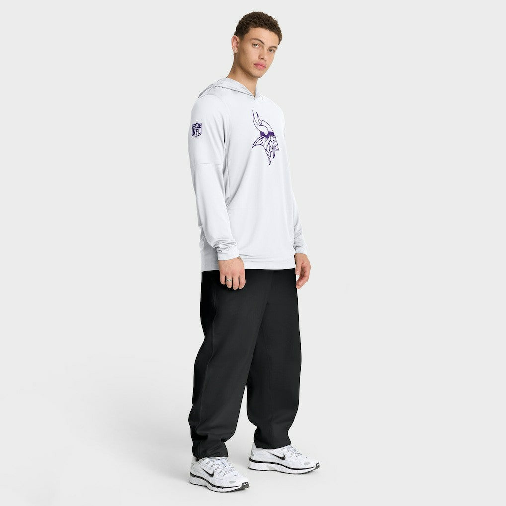 Minnesota Vikings Sideline Option Read Dri-FIT Long Sleeve Hoodie T-Shirt  - White online
