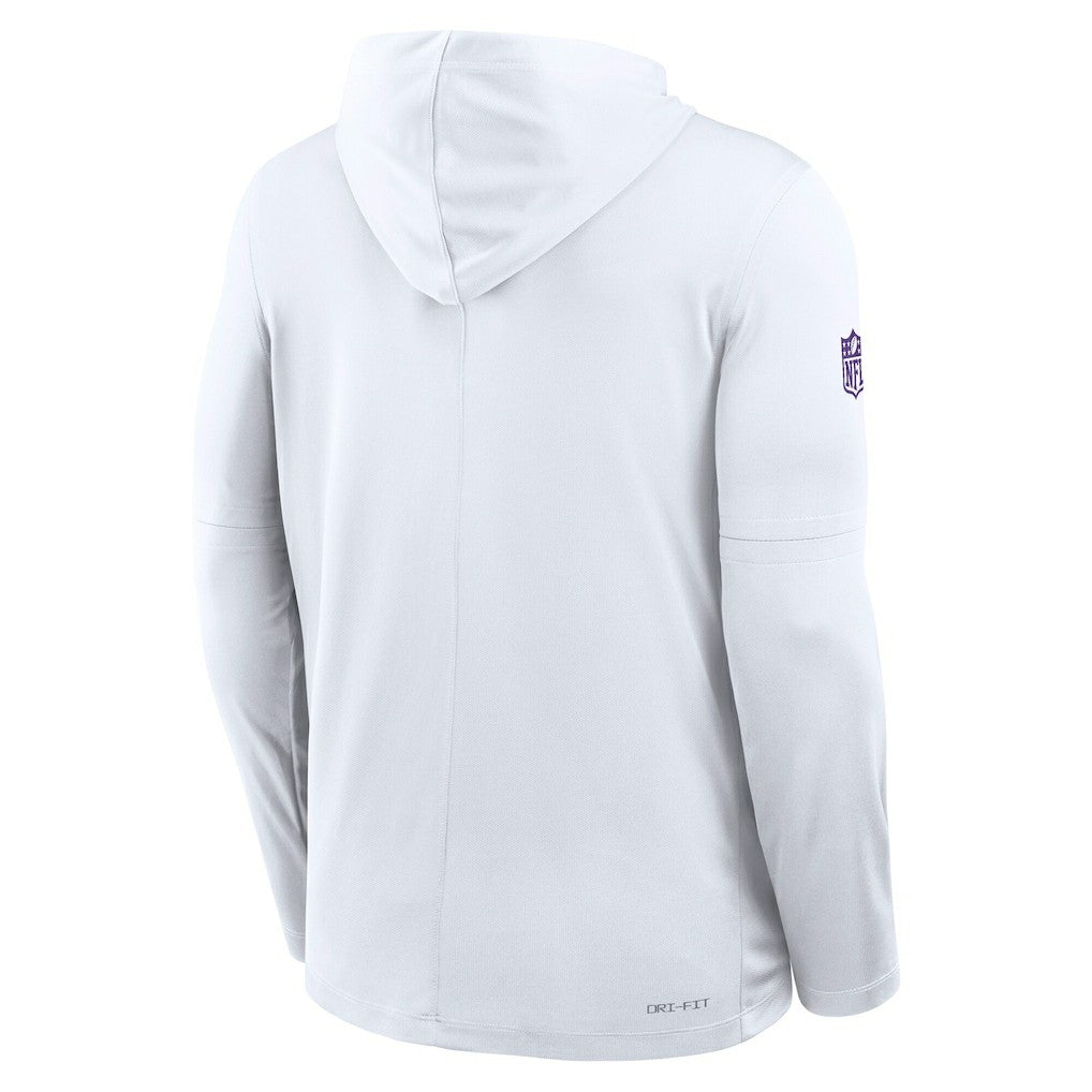Minnesota Vikings Sideline Option Read Dri-FIT Long Sleeve Hoodie T-Shirt  - White online