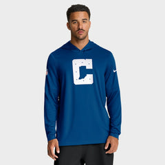 Indianapolis Colts Sideline Option Read Dri-FIT Long Sleeve Hoodie T-Shirt - Royal discount