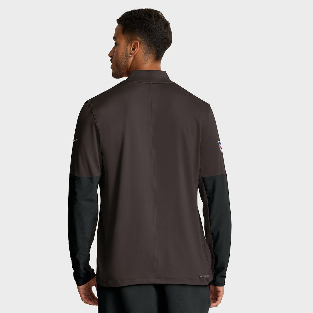 Cleveland Browns Sideline Dri-FIT Half-Zip Pullover - Brown sale