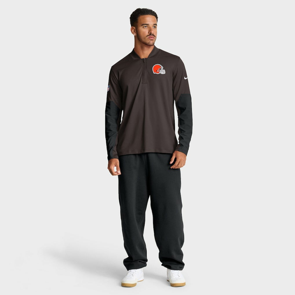 Cleveland Browns Sideline Dri-FIT Half-Zip Pullover - Brown sale